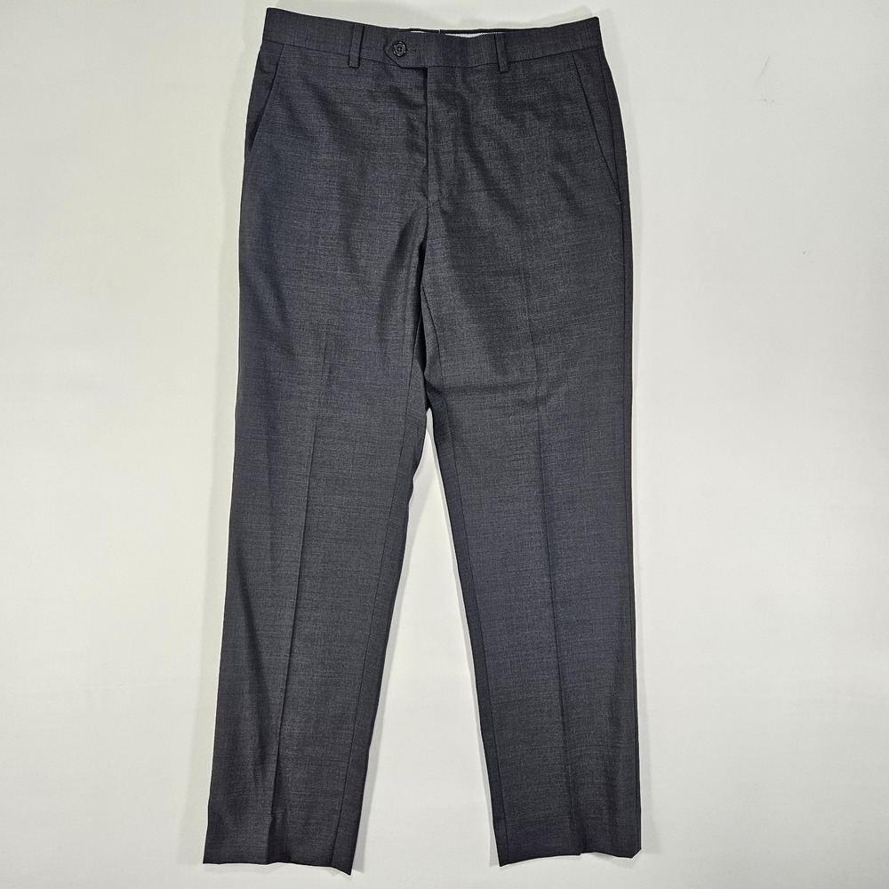 Santorelli men's Dress Pant Trousers Flat Front Wool Size 32x31